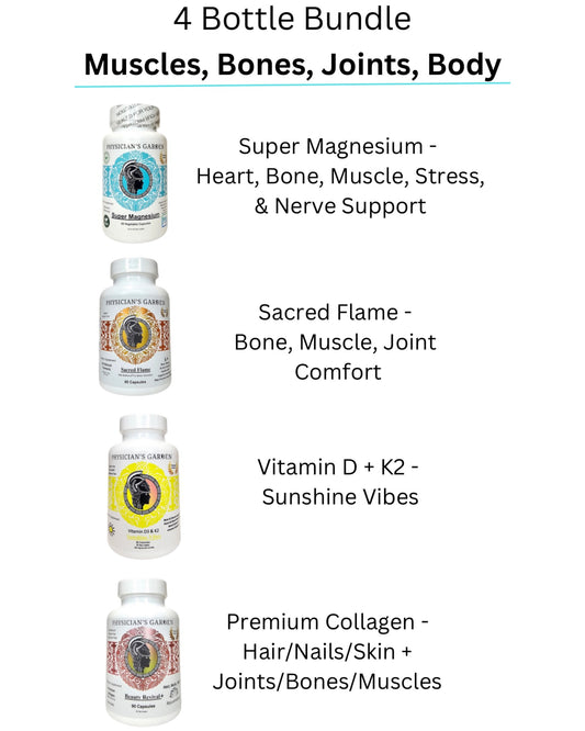 4 BOTTLES BUNDLE: Muscles, Bones, Joints, Body