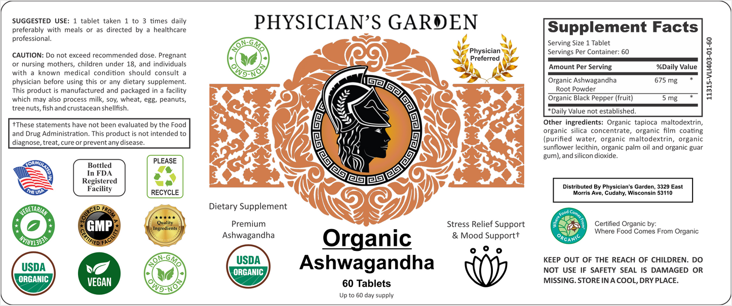 01) Organic Ashwagandha - Stress & Mood Support
